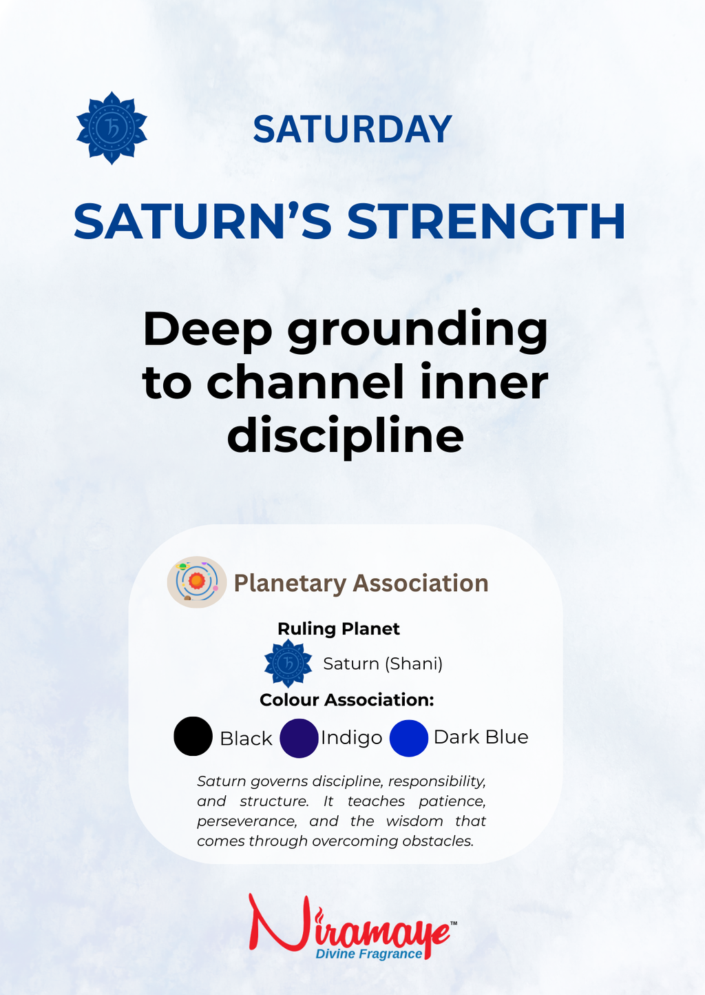 Saturday- Saturn's Strength