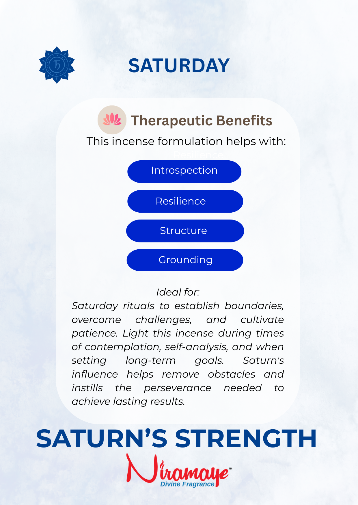 Saturday- Saturn's Strength