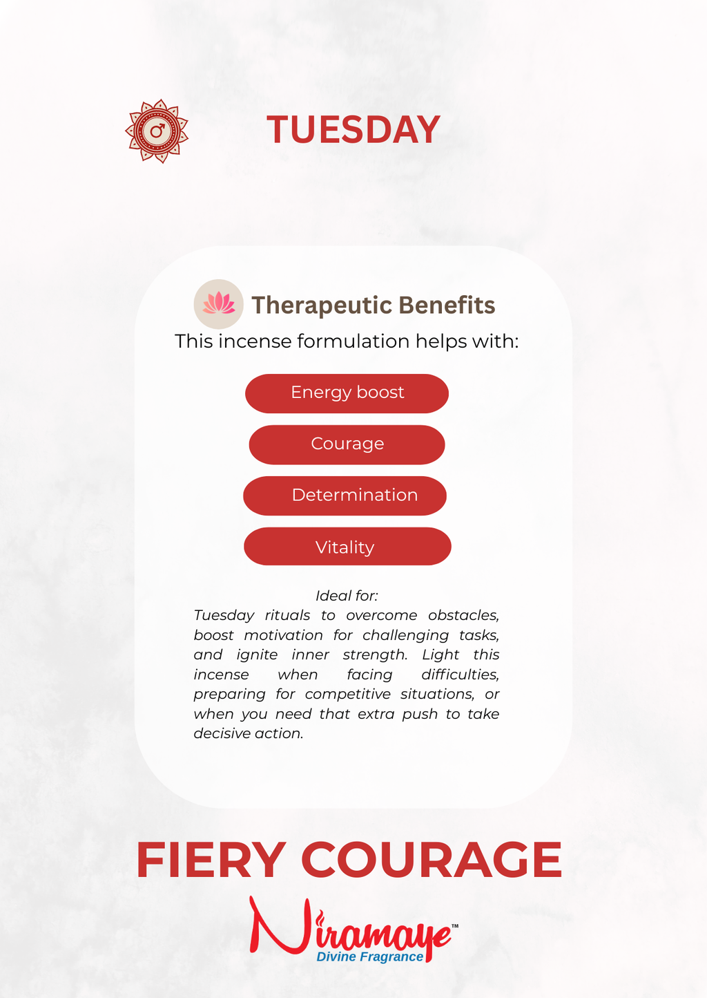 Tuesday-Fiery Courage