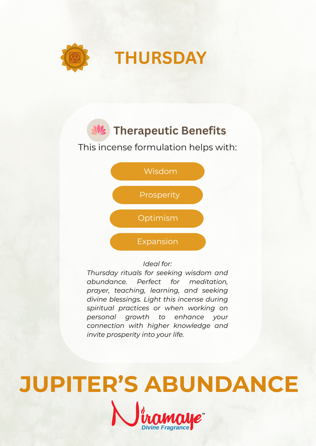 Thursday- Jupiter's Abundance